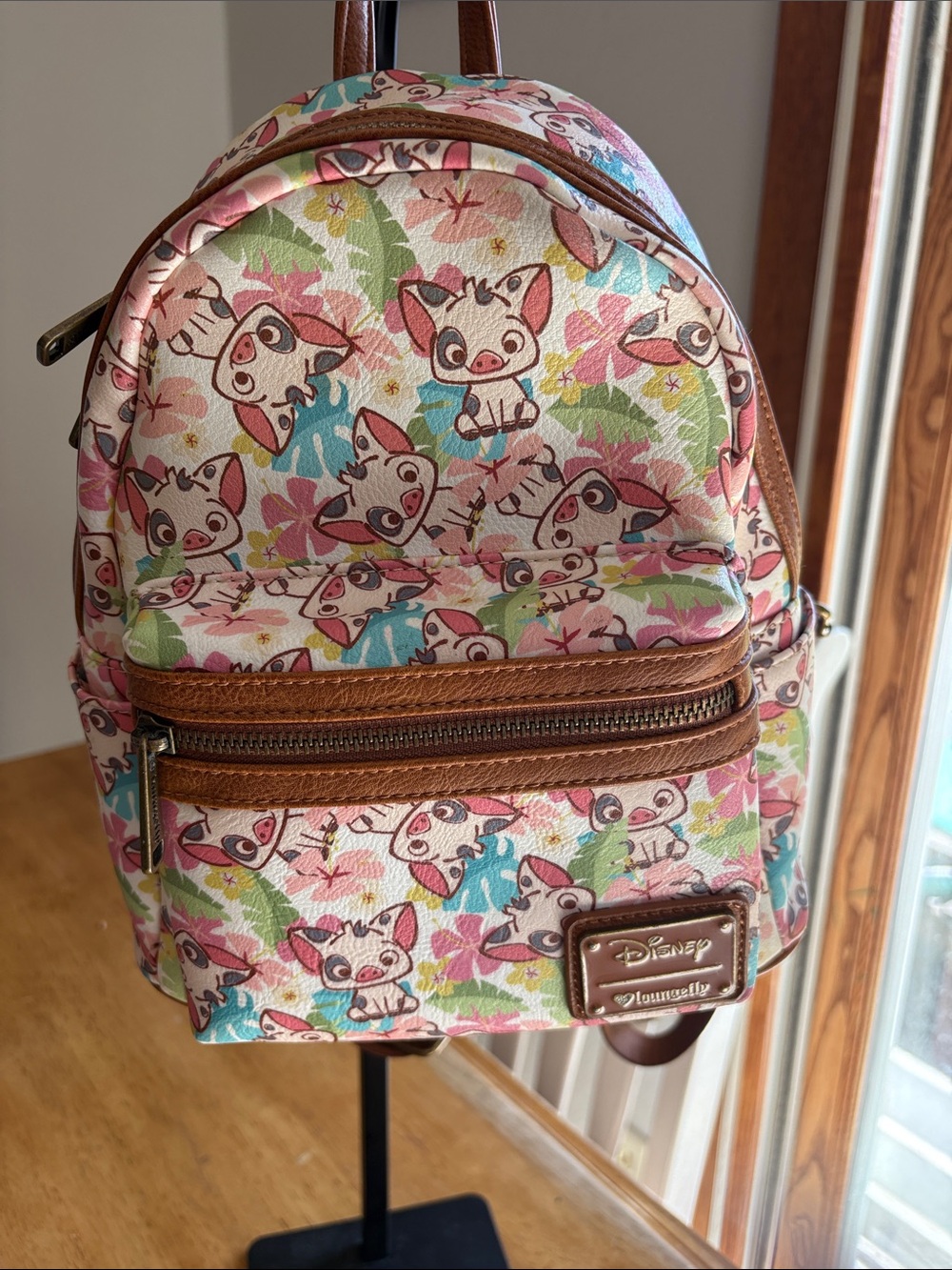 Loungefly Disney Pua Pink Multi-Color Mini Backpack